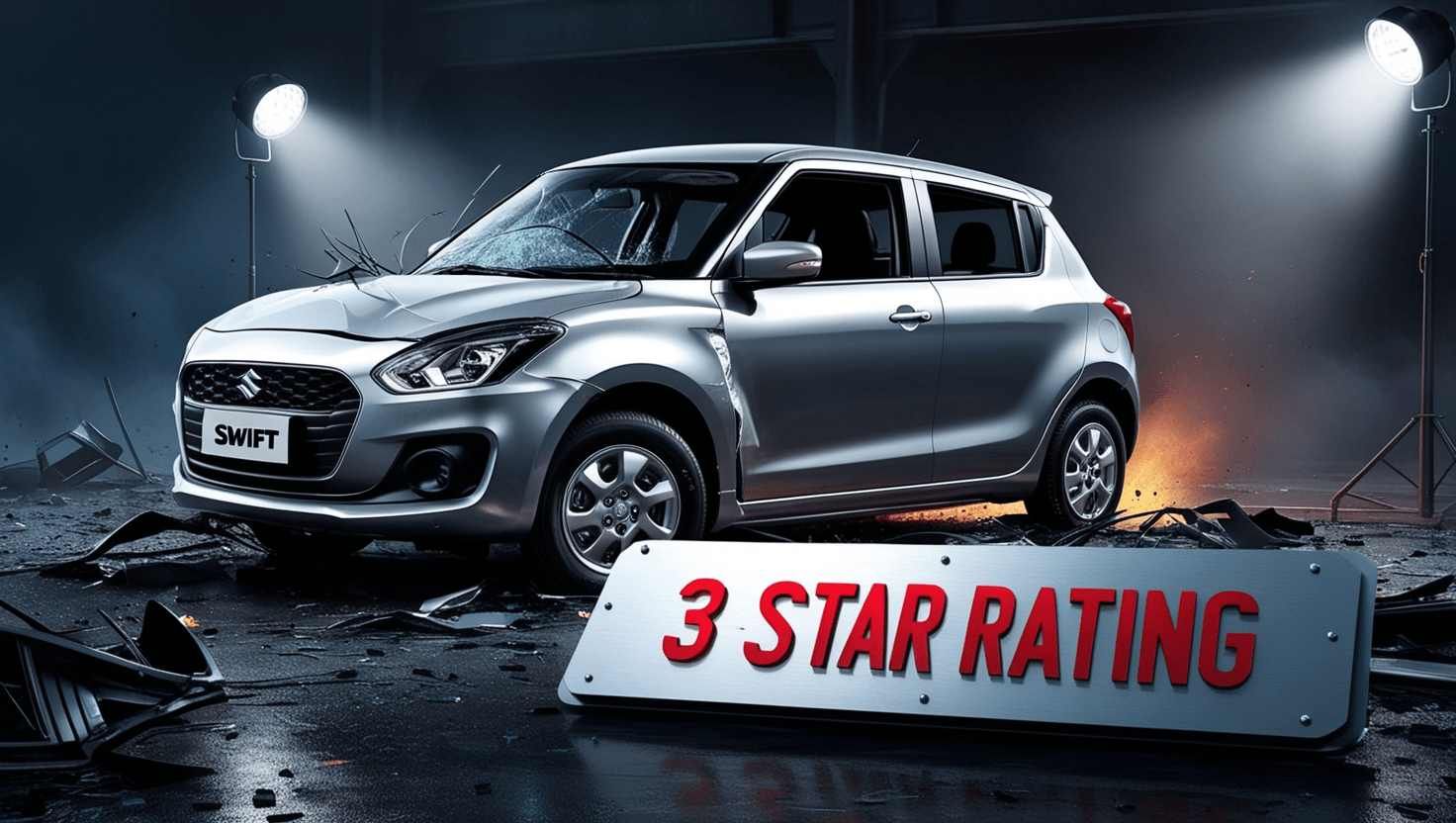 unsafe है ये कार New Suzuki Swift को मिली केवल 3 स्टार सेफ्टी रेटिंग